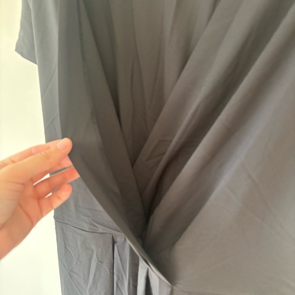 Halara Breezeful V Neck Short Sleeve Side Pocket Tie Back Quick Dry Midi Dress - Picture 5 of 13